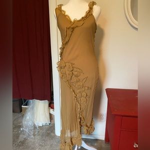 Silk chiffon flower fairy flapper dress sizeL (fits a 6/8)